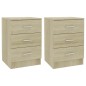 Nachttische 2 Stk. Sonoma-Eiche 38x35x56 cm Holzwerkstoff Nachttische 2 Stk. Sonoma-Eiche 38x35x56 cm Holzwerkstoff