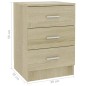 Nachttische 2 Stk. Sonoma-Eiche 38x35x56 cm Holzwerkstoff Nachttische 2 Stk. Sonoma-Eiche 38x35x56 cm Holzwerkstoff