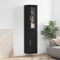 Highboard Schwarz 34,5x34x180 cm Holzwerkstoff Highboard Schwarz 34,5x34x180 cm Holzwerkstoff