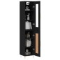 Highboard Schwarz 34,5x34x180 cm Holzwerkstoff Highboard Schwarz 34,5x34x180 cm Holzwerkstoff