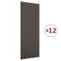 Dachpaneele 12 Stk. Pulverbeschichteter Stahl Braun 100x36 cm Dachpaneele 12 Stk. Pulverbeschichteter Stahl Braun 100x36 cm