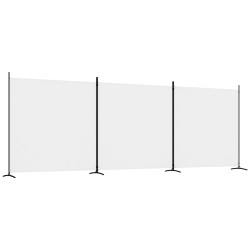  vidaXL 3-tlg. Paravent Weiß 525x180 cm Stoff