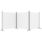 vidaXL 3-tlg. Paravent Weiß 525x180 cm Stoff vidaXL 3-tlg. Paravent Weiß 525x180 cm Stoff