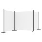 vidaXL 3-tlg. Paravent Weiß 525x180 cm Stoff vidaXL 3-tlg. Paravent Weiß 525x180 cm Stoff