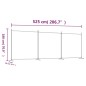 vidaXL 3-tlg. Paravent Weiß 525x180 cm Stoff vidaXL 3-tlg. Paravent Weiß 525x180 cm Stoff