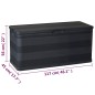 Gartenbox Schwarz 117×45×56 cm Gartenbox Schwarz 117×45×56 cm