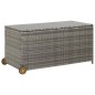 vidaXL Garten-Auflagenbox Hellgrau 120x65x61 cm Poly Rattan vidaXL Garten-Auflagenbox Hellgrau 120x65x61 cm Poly Rattan
