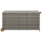 vidaXL Garten-Auflagenbox Hellgrau 120x65x61 cm Poly Rattan vidaXL Garten-Auflagenbox Hellgrau 120x65x61 cm Poly Rattan