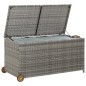 vidaXL Garten-Auflagenbox Hellgrau 120x65x61 cm Poly Rattan vidaXL Garten-Auflagenbox Hellgrau 120x65x61 cm Poly Rattan