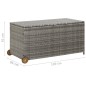 vidaXL Garten-Auflagenbox Hellgrau 120x65x61 cm Poly Rattan vidaXL Garten-Auflagenbox Hellgrau 120x65x61 cm Poly Rattan