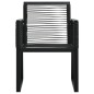 Gartenstühle 2 Stk. Schwarz PVC Rattan Gartenstühle 2 Stk. Schwarz PVC Rattan