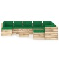 11-tlg. Garten-Lounge-Set mit Kissen Grün Imprägniertes Holz 11-tlg. Garten-Lounge-Set mit Kissen Grün Imprägniertes Holz