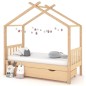 vidaXL Kinderbett mit Schublade Massivholz Kiefer 80x160 cm vidaXL Kinderbett mit Schublade Massivholz Kiefer 80x160 cm