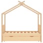 vidaXL Kinderbett mit Schublade Massivholz Kiefer 80x160 cm vidaXL Kinderbett mit Schublade Massivholz Kiefer 80x160 cm