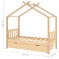 vidaXL Kinderbett mit Schublade Massivholz Kiefer 80x160 cm vidaXL Kinderbett mit Schublade Massivholz Kiefer 80x160 cm