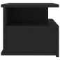 Hängende Nachttische 2 Stk. Schwarz 40x31x27 cm Holzwerkstoff Hängende Nachttische 2 Stk. Schwarz 40x31x27 cm Holzwerkstoff