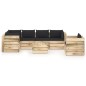 vidaXL 7-tlg. Garten-Lounge-Set mit Kissen Grün Imprägniertes Holz vidaXL 7-tlg. Garten-Lounge-Set mit Kissen Grün Imprägniertes Holz