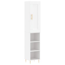 Highboard Weiß 34,5x34x180 cm Holzwerkstoff