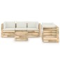 6-tlg. Garten-Lounge-Set mit Kissen Grün Imprägniertes Holz 6-tlg. Garten-Lounge-Set mit Kissen Grün Imprägniertes Holz