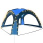 Partyzelt mit LED und 4 Seitenwänden 3,6x3,6x2,3 m Blau Partyzelt mit LED und 4 Seitenwänden 3,6x3,6x2,3 m Blau