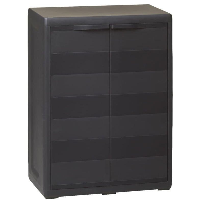 Gartenschrank mit 1 Regal Schwarz Gartenschrank mit 1 Regal Schwarz