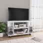 TV-Schrank mit Rollen Weiß 80x40x40 cm Holzwerkstoff TV-Schrank mit Rollen Weiß 80x40x40 cm Holzwerkstoff