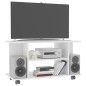 TV-Schrank mit Rollen Weiß 80x40x40 cm Holzwerkstoff TV-Schrank mit Rollen Weiß 80x40x40 cm Holzwerkstoff