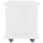 TV-Schrank mit Rollen Weiß 80x40x40 cm Holzwerkstoff TV-Schrank mit Rollen Weiß 80x40x40 cm Holzwerkstoff