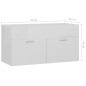 Waschbeckenunterschrank Hochglanz-Weiß 90x38,5x46cm Waschbeckenunterschrank Hochglanz-Weiß 90x38,5x46cm