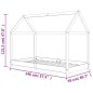 Kinder-Bettgestell Massivholz Kiefer 70 x 140 cm Kinder-Bettgestell Massivholz Kiefer 70 x 140 cm