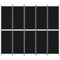 5-tlg. Paravent Schwarz 250x220 cm Stoff 5-tlg. Paravent Schwarz 250x220 cm Stoff