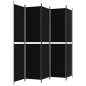 5-tlg. Paravent Schwarz 250x220 cm Stoff 5-tlg. Paravent Schwarz 250x220 cm Stoff