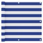 Balkon-Sichtschutz Weiß und Blau 90x500 cm Oxford-Gewebe Balkon-Sichtschutz Weiß und Blau 90x500 cm Oxford-Gewebe