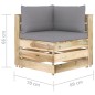 6-tlg. Garten-Lounge-Set mit Kissen Grün Imprägniertes Holz 6-tlg. Garten-Lounge-Set mit Kissen Grün Imprägniertes Holz