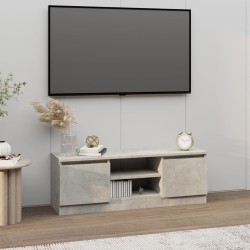 vidaXL TV-Schrank mit Tür Betongrau 102x30x36 cm