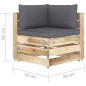 7-tlg. Garten-Lounge-Set mit Kissen Grün Imprägniertes Holz 7-tlg. Garten-Lounge-Set mit Kissen Grün Imprägniertes Holz
