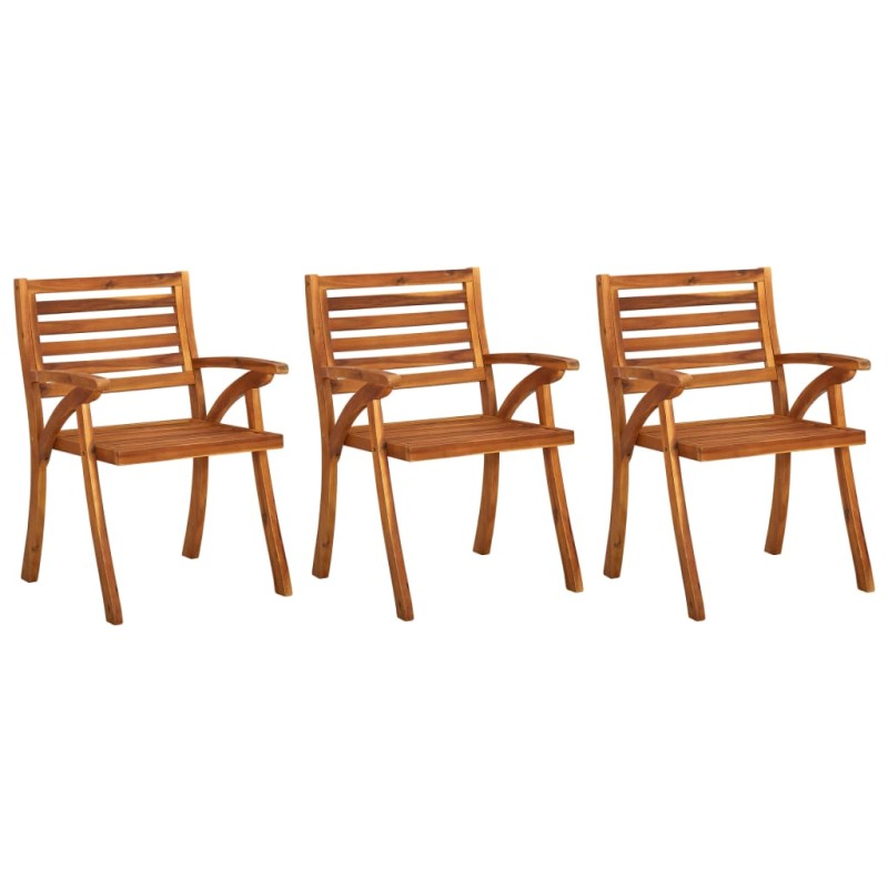 vidaXL Gartenstühle 3 Stk. Massivholz Akazie vidaXL Gartenstühle 3 Stk. Massivholz Akazie