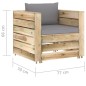 8-tlg. Garten-Lounge-Set mit Kissen Grün Imprägniertes Holz 8-tlg. Garten-Lounge-Set mit Kissen Grün Imprägniertes Holz