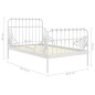 Ausziehbett Weiß Metall 80x130/200 cm Ausziehbett Weiß Metall 80x130/200 cm
