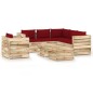 vidaXL 8-tlg. Garten-Lounge-Set mit Kissen Grün Imprägniertes Holz vidaXL 8-tlg. Garten-Lounge-Set mit Kissen Grün Imprägniertes Holz