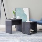 Couchtisch-Set Hochglanz-Grau 48x30x45 cm Holzwerkstoff Couchtisch-Set Hochglanz-Grau 48x30x45 cm Holzwerkstoff