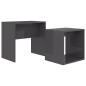 Couchtisch-Set Hochglanz-Grau 48x30x45 cm Holzwerkstoff Couchtisch-Set Hochglanz-Grau 48x30x45 cm Holzwerkstoff