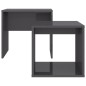 Couchtisch-Set Hochglanz-Grau 48x30x45 cm Holzwerkstoff Couchtisch-Set Hochglanz-Grau 48x30x45 cm Holzwerkstoff