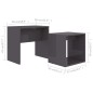 Couchtisch-Set Hochglanz-Grau 48x30x45 cm Holzwerkstoff Couchtisch-Set Hochglanz-Grau 48x30x45 cm Holzwerkstoff