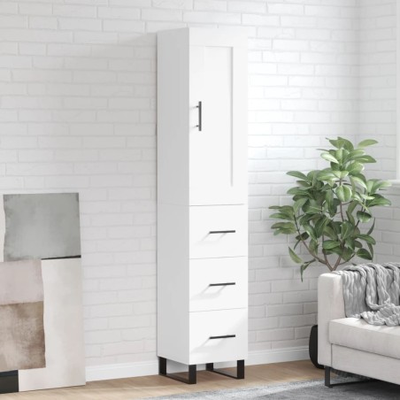Highboard Weiß 34,5x34x180 cm Holzwerkstoff