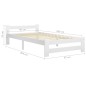 vidaXL Massivholzbett Weiß Kiefer 90x200 cm vidaXL Massivholzbett Weiß Kiefer 90x200 cm
