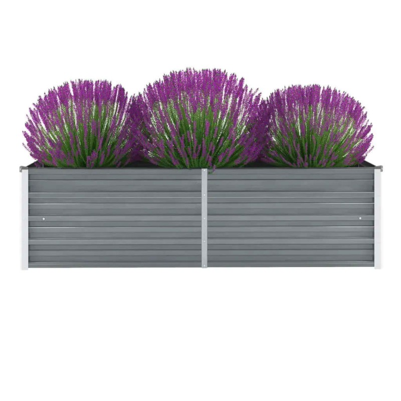 Garten-Hochbeet Verzinkter Stahl 160x40x45 cm Grau Garten-Hochbeet Verzinkter Stahl 160x40x45 cm Grau