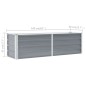 Garten-Hochbeet Verzinkter Stahl 160x40x45 cm Grau Garten-Hochbeet Verzinkter Stahl 160x40x45 cm Grau
