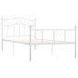 Bettgestell Weiß Metall 90×200 cm Bettgestell Weiß Metall 90×200 cm