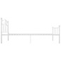 Bettgestell Weiß Metall 90×200 cm Bettgestell Weiß Metall 90×200 cm